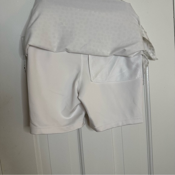 Nike Dri-Fit 17” Golf Skirt UV Grid Print Tennis Skort White Athletic Preppy XS - Picture 14 of 15